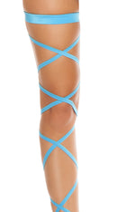 Turquoise Pair of Leg Strap with Attached Thigh Garter