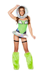 Alien Romper with Sheer Detail