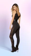Jumpsuit with Laced Side Leg Panels