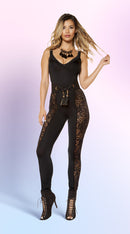Jumpsuit with Laced Side Leg Panels