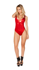 High Cut Romper in Red