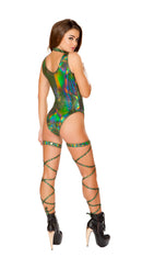 Romper with Lace-Up Detail