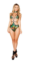 Strappy Romper with Ring Detail