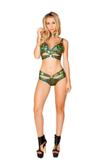 Cutout Halter Top with Ring Detail