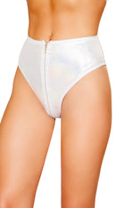 One Piece High-Waisted Shorts with Zipper Front Closure
