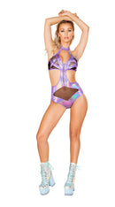 Criss-Cross Romper with Zipper Closure