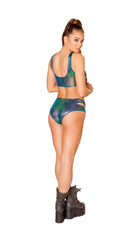 Cutout Bodysuit with Laceup Detail