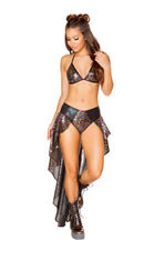 One Piece Sequin Triangle Top