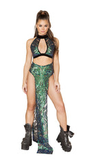 One Piece Sequin Skirt with Double Panel