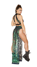 One Piece Sequin Skirt with Double Panel