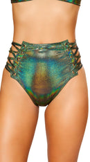 One Piece High-Waisted Shorts with Lace-up Detail