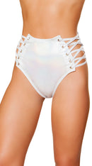 One Piece High-Waisted Shorts with Lace-up Detail