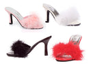 3.5 Inch Heel Maribou Slippers - ElegantStripper
