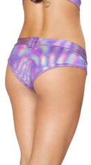 One Piece Mini Booty Shorts with Belt Loop and Buckle Front Detail