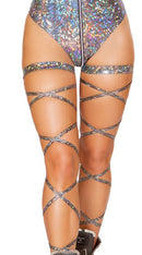 Broken Glass Leg Strap with Attached Garter
