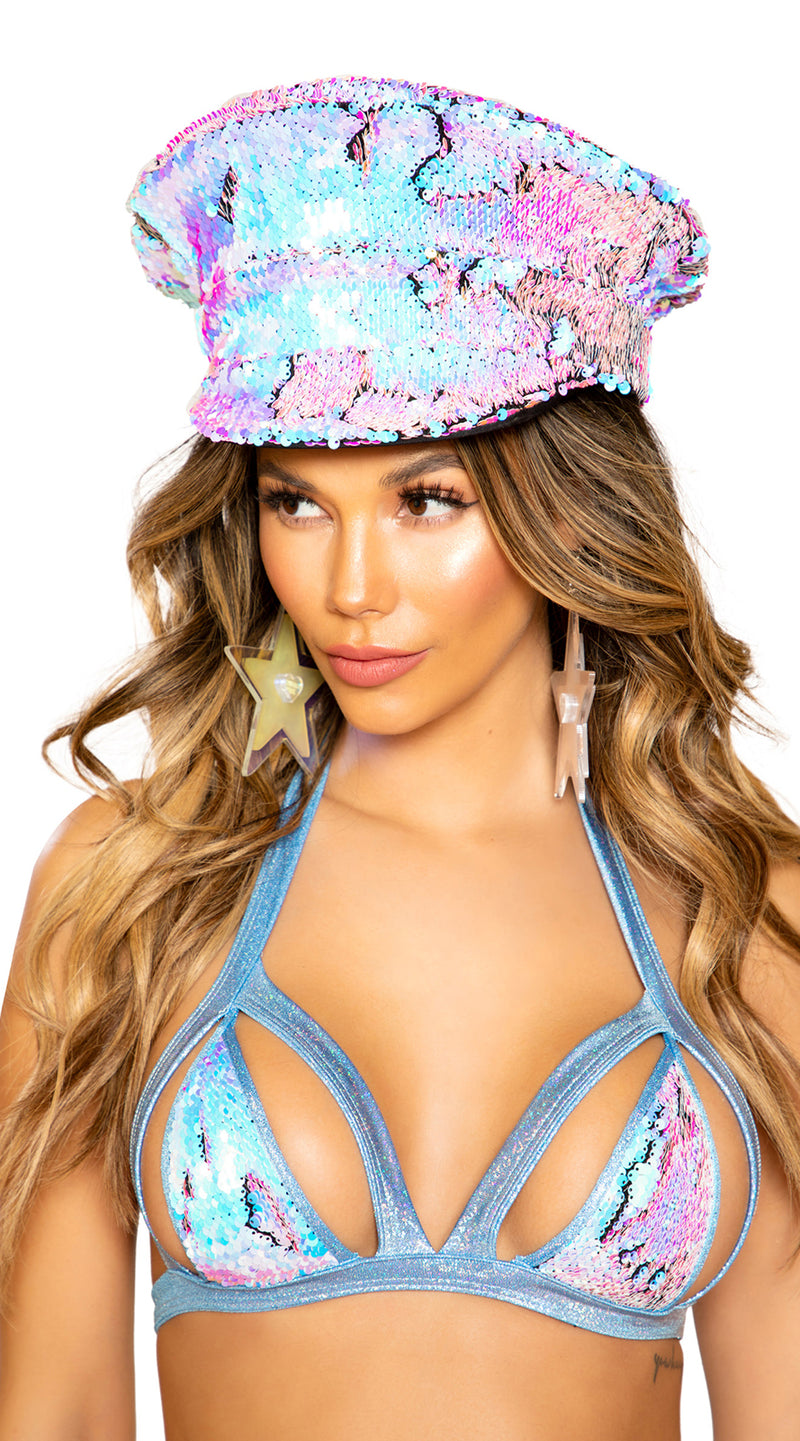 Two-Tone Sequin Hat