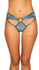 Sequin Shorts with Ring Detail