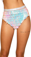 Raindrop Sequin & Shimmer High-Waisted Shorts