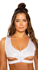 Snake Skin Crop Top with Underboob Cutout