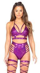 Strappy High-Waisted Shorts