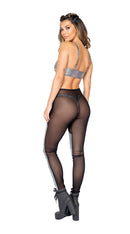 Two-Tone Sheer & Snakeskin Pants