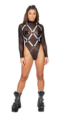 Iridescent Criss-Cross Holster with Chain Detail