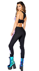 One Piece Keyhole Crop Top with Snake Panels