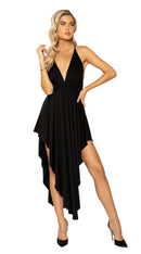 Layered Maxi Length Dress with Criss-Cross Tie