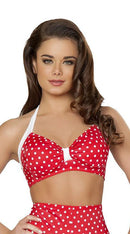 Halter Top Red and White