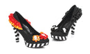 4 Inch Heel Flower with Skull Pump - ElegantStripper