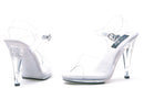 4.5 Inch Heel Clear Sandal - ElegantStripper