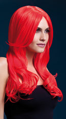 Khloe Wig Neon Red