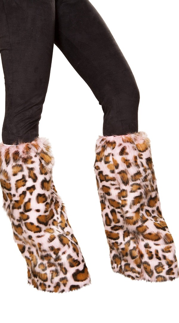 Pair of Pink Leopard Leg Warmers