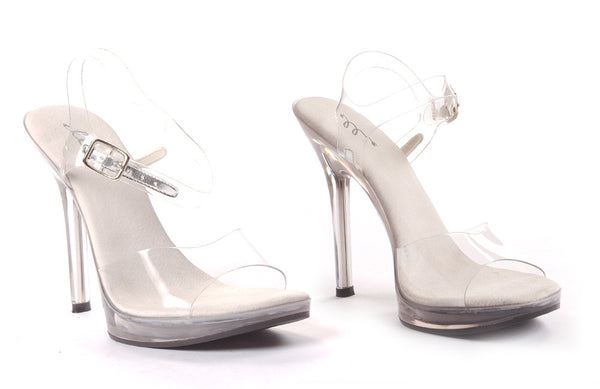 5 Inch Heel Clear Sandal - ElegantStripper