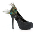 5 Inch Heel with Detachable Peacock Plume - ElegantStripper