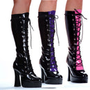 5.5 Inch Heel Knee High Boot with 4 Color Tounge - ElegantStripper