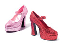 5 Inch Heel Chunky Heel Glitter Mary Jane - ElegantStripper