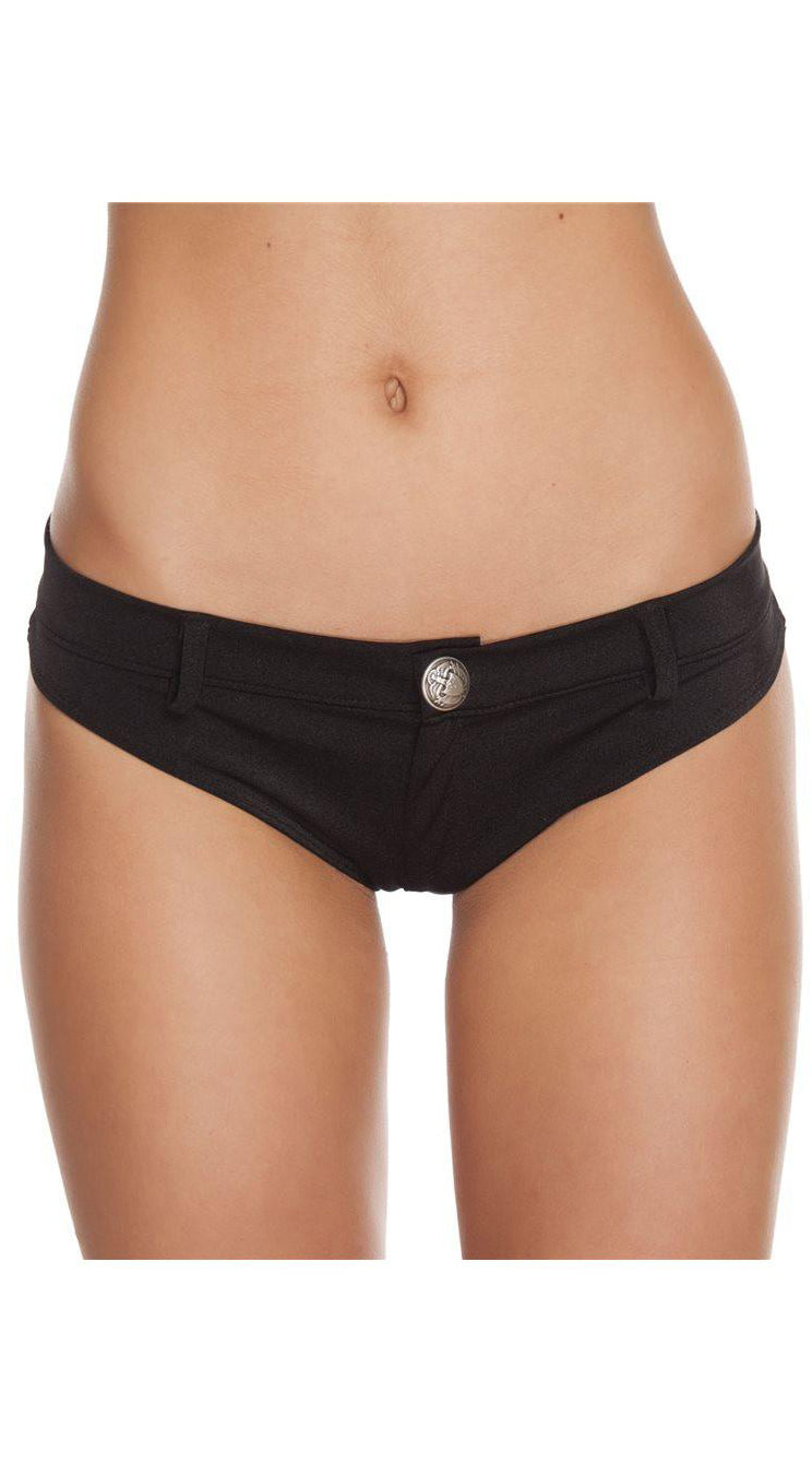 One Piece Extreme Booty Shorts with Button Front Detail