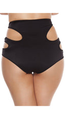High-Waisted Shorts with Cut out Details