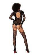 Teddy Bodystocking with Fingered Gloves