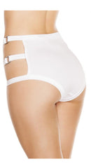 High-Waisted Shorts with Triple Strap & Square Ring Detail