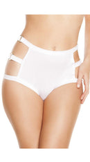 High-Waisted Shorts with Triple Strap & Square Ring Detail
