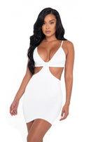 Cutout Sculpted Mini Dress