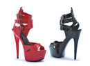 6 Inch Heel Peep Toe Platform with Triple Strap - ElegantStripper