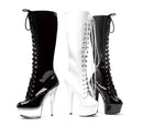 6 Inch Heel Pointed Stiletto Knee Boot with Inner Zipper - ElegantStripper