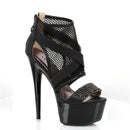 6 Inch Heel Pointed Heel Platform Sandal Shawna Model - ElegantStripper