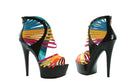 6 Inch Heel Platform Multi Color Straps - ElegantStripper