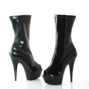 6 Inch Heel Peep Toe Calf Boot - ElegantStripper
