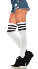 Athletic Ribbed Thigh Highs - ElegantStripper