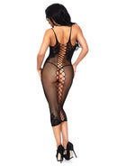 Fishnet Halter Dress